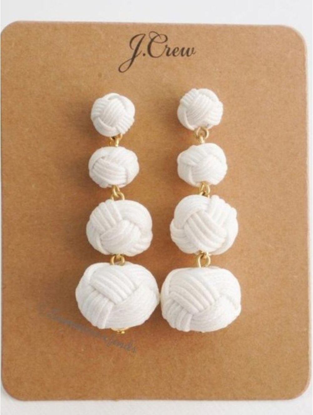 J.Crew Love Knot Drop Earrings